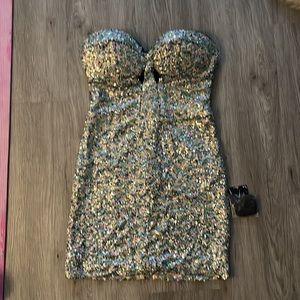 Sequin bustier dress